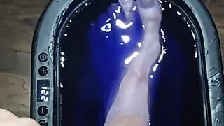 POV Dipping Foot in Paraffin Wax View
