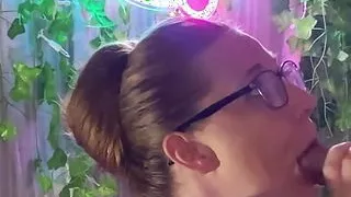 Dripdrop Behind the Scenes! Kay Lee Sucking Dick with Her Glasses on Pt 1