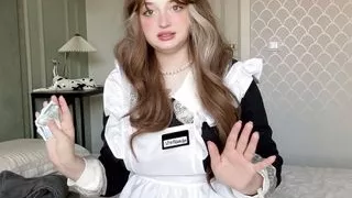 Teen part-time sexy Maid getting caught on web camera in hotel. Dripping wet pussy for extra tip