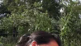 Real Outdoor Garden Gangbang with Big Boobs German Mature Dacada and Strangers