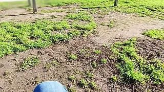 FLASHING my COCK in front a everyone in a PUBLIC PARK and my STEPDAUGHER HELPS me CUMSHOT - REAL SEX RISKY