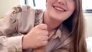 Hot British Teen Eats Cum