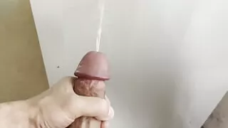 Cargo erupting soiling the furniture of the straight friend.