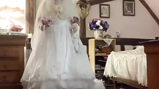 Dressed with a new wedding dress for one night
