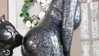 Femdom Petplay - Rubber Pet and His Mistress. Latex Positive Femdom. Arya Grander.