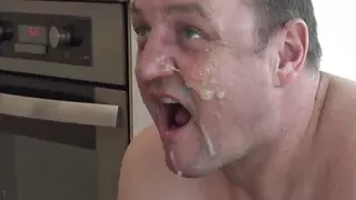 Two Nasty Femdoms Spitting Into Slave's Mouth