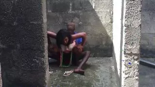 African Pussy Wetting a Local Cock in an Uncompleted Apartment