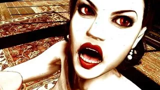 big Vampwoman big boobs sucking