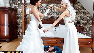 BRIDE4K. FFM Turn. Hot sex with Veronica Leal & Selva Lapiedra