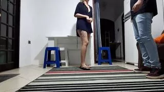 Husband got into debt and had to run away, leaving his wife to talk to the loan shark.