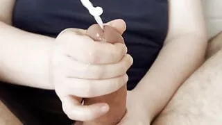 Sensual Handjob with big Cumshot