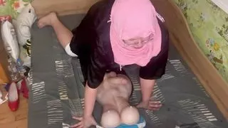 Queen in hijab foot tease,BJ,handjob to the tyranny chapte 3