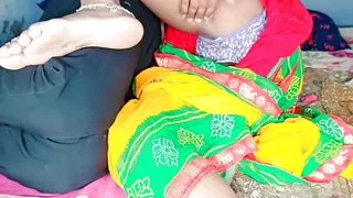Big boobs horny wife in yellow saree gave sexual pleasure to her husband