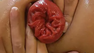 Black & White Strips Self Anal Fisting & Prolapse in Abandoned Factory