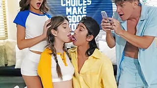 SWAPPZ - Dirty Nikki and Her Stepbro Dared Me To Creampie My Stepsister for Our Initiation