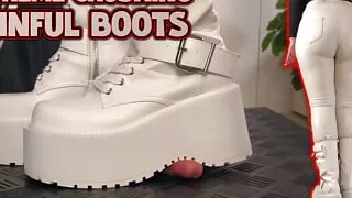 Friend's Sister Crushing Cock and Balls in Giant Platform Boots - Trample, Shoejob, CBT, Trampling, Bootjob
