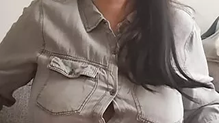 Stepmother showing her horniness to her lover on camera