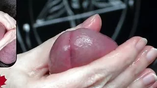 Closeup of Stroking, Cumming and Pot