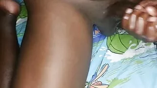 African Teen with Big Cucumber Dick Dirty Talk and Jerking off