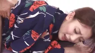 Kaoru Maeda in kimono, gets insatiable and mischievous with hubby and his pal in uncensored JAV!