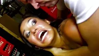 He brought her in a shopping cart and later fucked her in her nasty ass