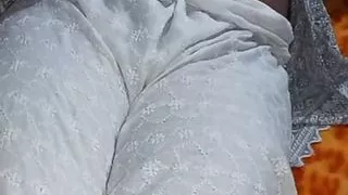 Romance with indian girl in a room.