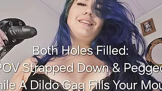 POV Strapped Down & Pegged While a Dildo Gag Fills Your Mouth: Dirty Talk, POV-strapon, Cum Countdown & CEI