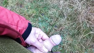 Wanking in the forest