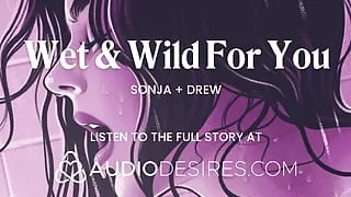 I spy on my wife while she's touching herself then I join to help her cum. Amateur real couple. Shower sex. Vibrator play