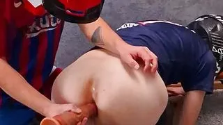 Dildo fucked a guy in Nike TN's sneakers hard