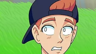 My friend takes his cock out of his pants and fucks me