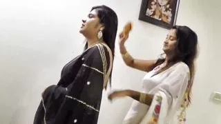 A man fucked his neighbour two desi housewives together in their house