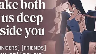 We double penetrate my wife after dinner. Wife sharing. Amateur swingers. Real couple threesome