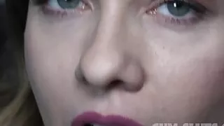 Maya Labella sucks a huge cock and enjoys (and swallows) his cum