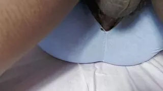 Piss play in bed with underwear