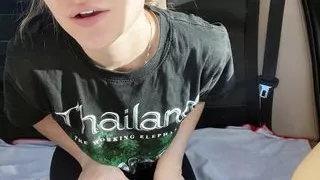 Public squirt in the backseat of someone else's car!