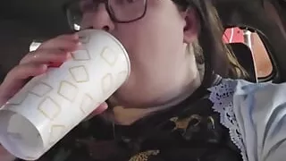 Stuffing My Belly in the Fast Food Carpark