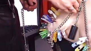 Big boobed BDSM loving German whore fucked by her master