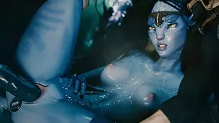 Gifdoozer Horny Encounter with Delicious Slave Whore in the Jungle Asks Me to Drill Her Ass Intense Double Penetration