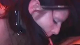 Huge facial after a rough threesome with a superb German babe