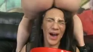 Two White Guys Destroying Black Girl Together In Threesome