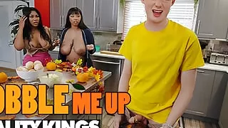 REALITY KINGS - Hungry For Cock Babes Advoree & Jordyn Falls Swallow Jimmy's Sausage & Take Turns Riding It