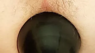 Orgasm and Inflatable Anal Dilator for My Naughty Husband