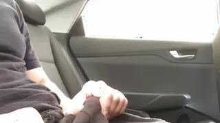 Quick charge cumshot inside Uber makes the dick relax.