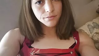 Joi Cei Femdom Sissy Following Mistress instructions and cumming over my self.