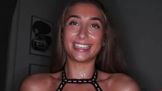 Slutty Blonde Babe Takes on Huge Dick