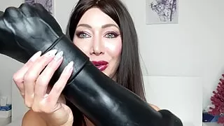Hotkinkyjo take in ass huge black rubber fist dildo, self fisting & anal prolapse extreme