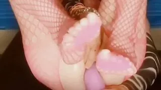 Stretching and Wrecking My Hole with My Fist Toy Cuming Like a Little Sissy Slut