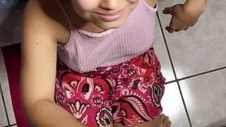 I gave a deep blowjob on Wellington Prado's big cock and he filled my pussy with milk fucking on all fours