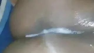 Asian black couple fucking creamy pussy hard